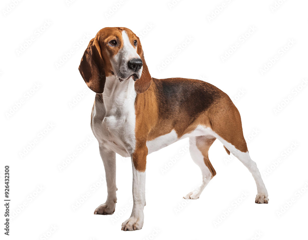 American Foxhound isoliert Hintergrund, Freisteller American Foxhound isoliert Hintergrund, Freisteller