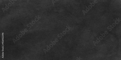 Dark Black background texture, old vintage charcoal black backdrop paper with watercolor. Abstract background with black wall surface, black stucco texture. Black gray satin dark texture luxurious.