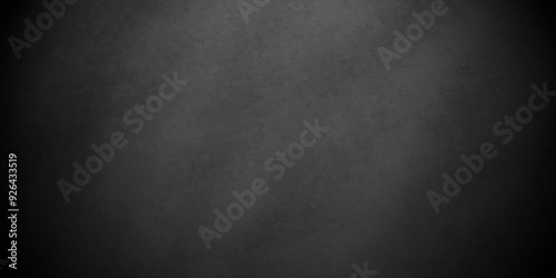 Dark Black background texture, old vintage charcoal black backdrop paper with watercolor. Abstract background with black wall surface, black stucco texture. Black gray satin dark texture luxurious.