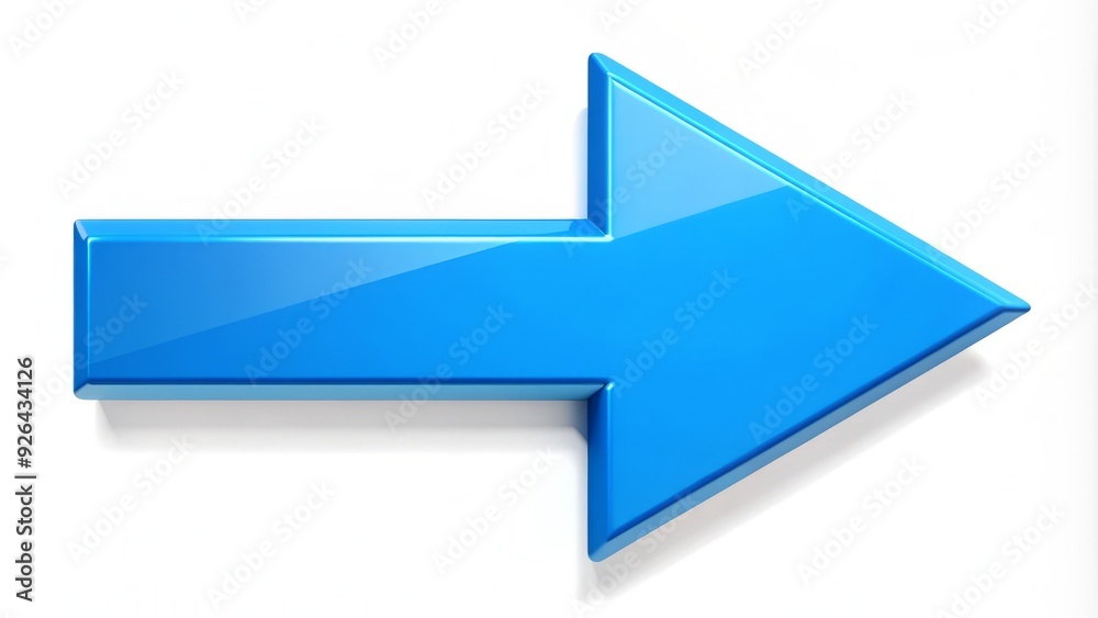 A bright blue continuous arrow icon on a white background, symbolizing progress, momentum, and forward thinking, ideal for business, technology, and innovation concepts.