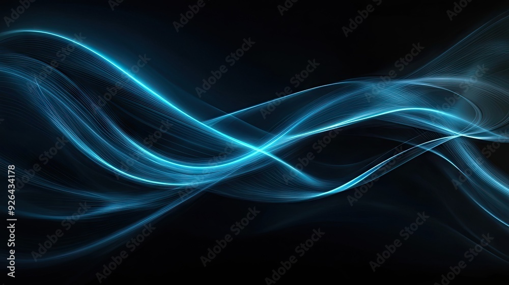 Modern dark grey background with ethereal blue light lines and smooth shadows, perfect for a refined and upscale design. Modern dark grey background with ethereal blue light lines and smooth shadows, perfect for a refined and upscale design.