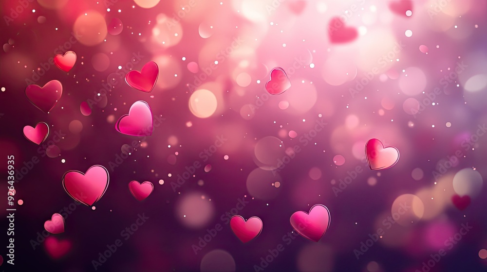 Romantic blurred Valentine's Day background in shades of red and pink, with floating hearts and a dreamy bokeh effect, perfect for vector design in EPS 10. Romantic blurred Valentine's Day background in shades of red and pink, with floating hearts and a dreamy bokeh effect, perfect for vector design in EPS 10.