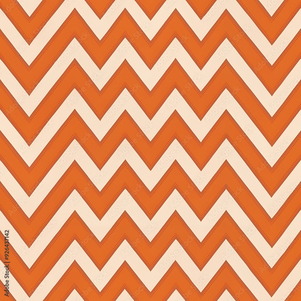 Orange and White Chevron Pattern. Orange and White Chevron Pattern.