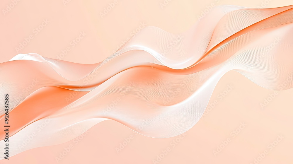 Smooth wavy abstract design on a peach backdrop, offering a fresh and modern look for your next banner or poster project. Smooth wavy abstract design on a peach backdrop, offering a fresh and modern look for your next banner or poster project.