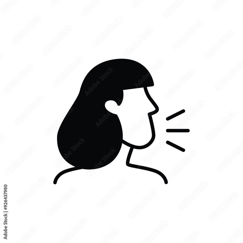 shout solid icon vector design good for web or mobile app