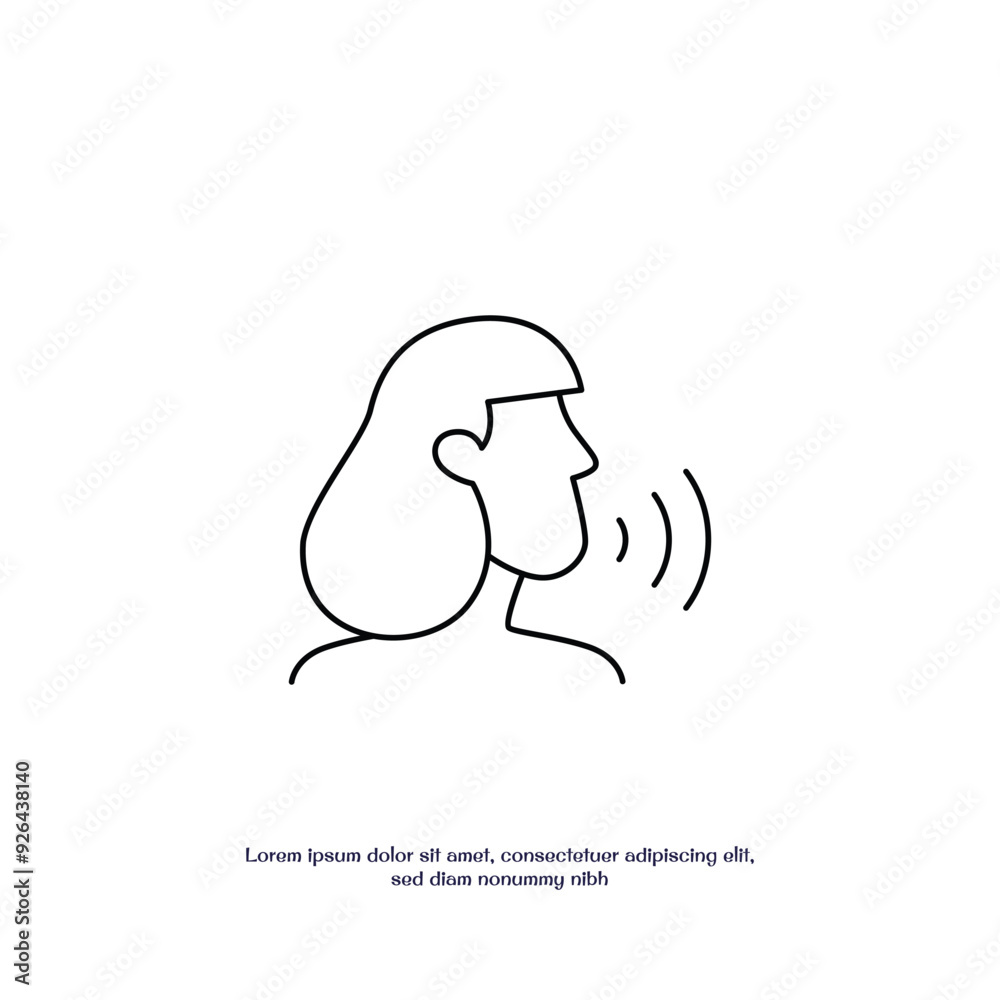 speak outline icon vector design good for web or mobile app speak outline icon vector design good for web or mobile app