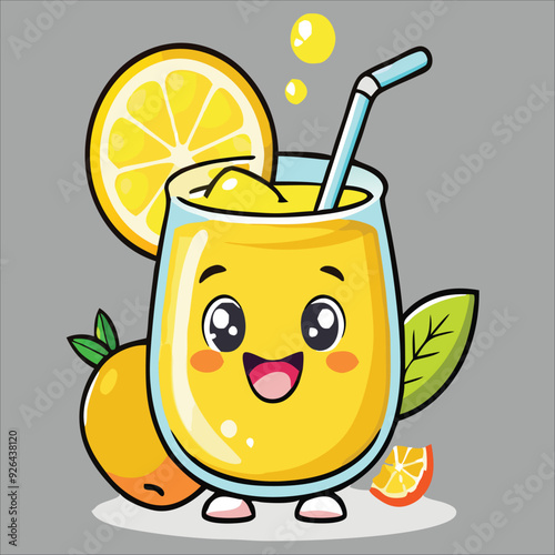 Lemon juice and drinks vector