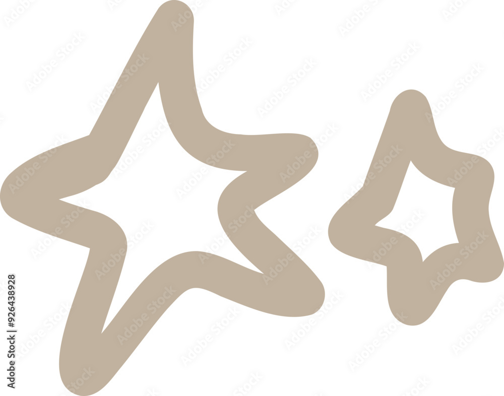 Hand-Drawn Doodle Stars Illustration Hand-Drawn Doodle Stars Illustration
