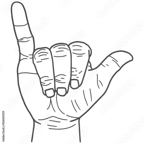 shaka sign or phone gesture