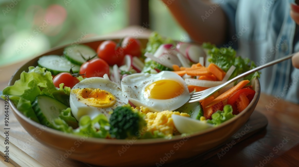 Healthy and Delicious Salad with Egg