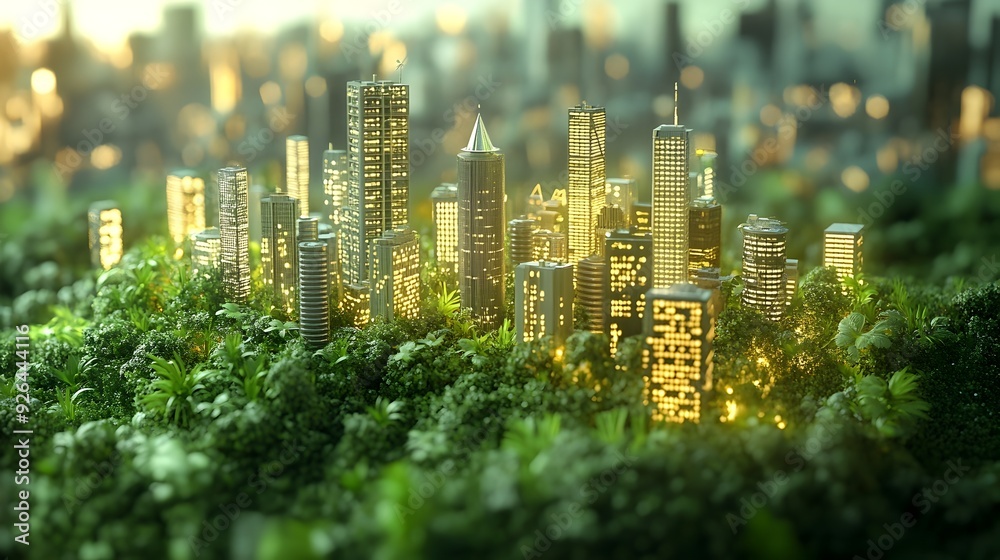 Obraz premium Innovative Energy Conservation and Sustainable Development Solutions for a Greener Future