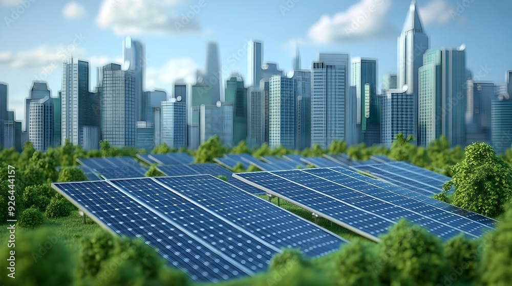 Fototapeta premium Optimizing Energy Conservation and Sustainable Development Solutions for a Greener Future