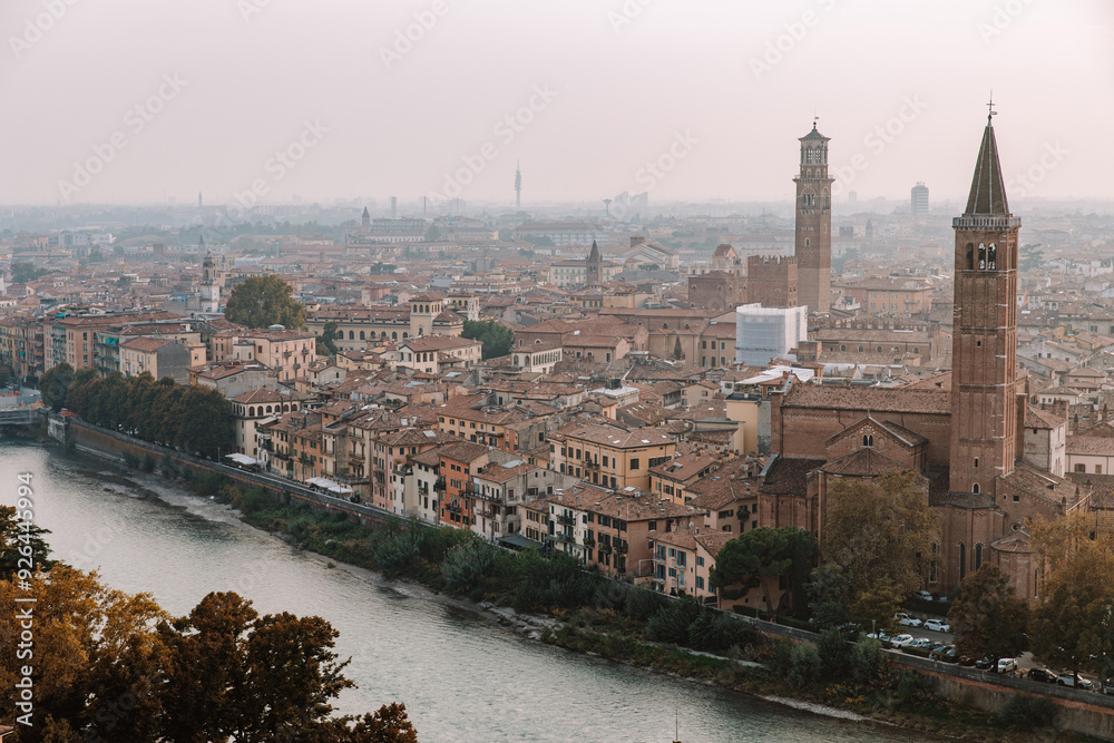 Obraz premium View of Verona from Castel San Pietro viewpoint