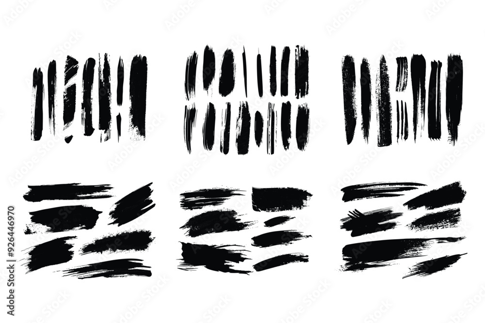 Obraz premium Black Paint Brushes, Professional Paint Brushes, Artist Brush Set, High-Quality Brushes, Black Art Brushes, Paint Brush Set, Precision Brushes, Paint Tools, Artistic Supplies, Brush Set for Painting, 