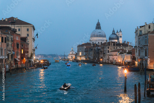 Ponte dell'Academia, Venice at night, Italy