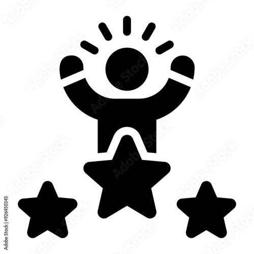 self improvement glyph icon