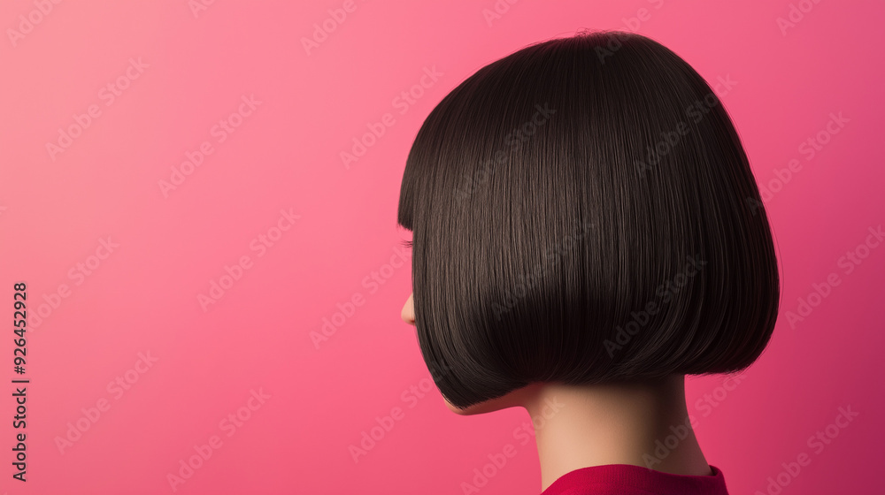 Fototapeta premium modern hairstyle with straight