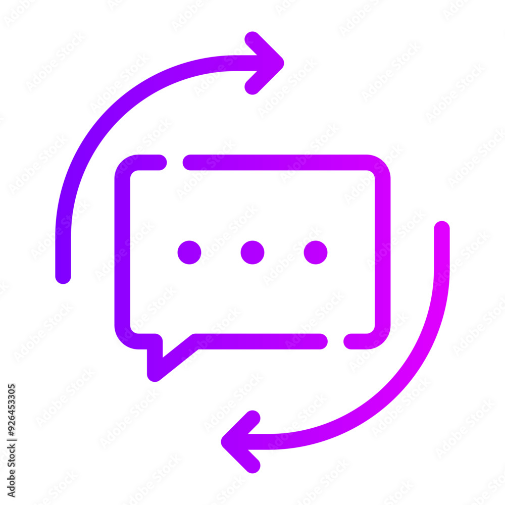 feedback loop gradient icon feedback loop gradient icon