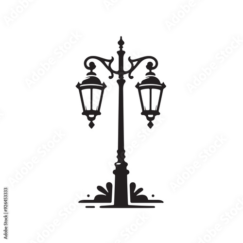 street lamp silhouette