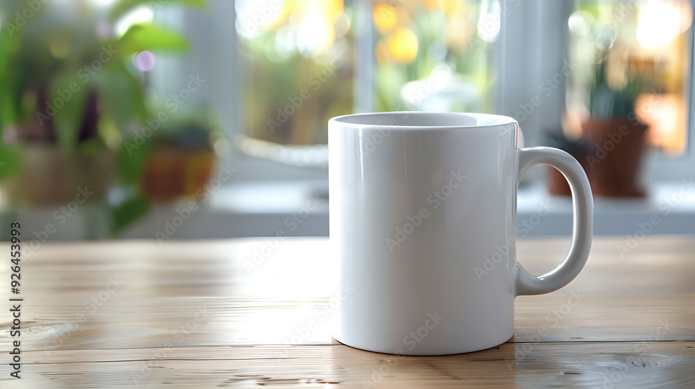 A simple white coffee mug placed on a wooden table, evoking a cozy and relaxed atmosphere. A simple white coffee mug placed on a wooden table, evoking a cozy and relaxed atmosphere.