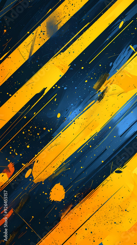 Abstract background modern hipster futuristic graphic. Yellow background with stripes. Vector abstract background texture design, bright poster and blue background Vector illustration.stockphoto style