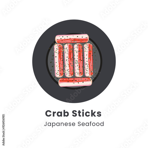 Hand drawn vector illustration of crab sticks