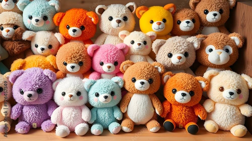 A pile of cute stuffed animals A pile of cute stuffed animals