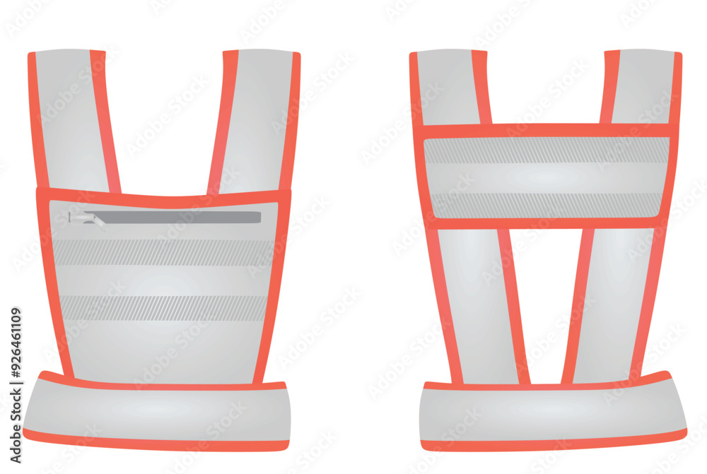 Harness reflective vest. vector illustration Harness reflective vest. vector illustration