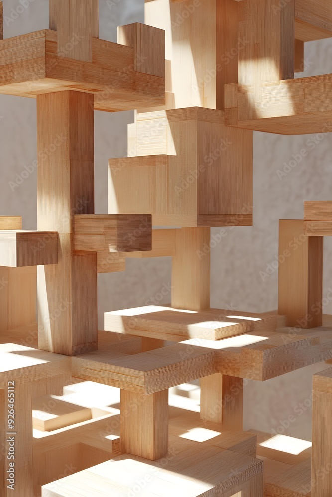 Abstract Wooden Structure Background Abstract Wooden Structure Background