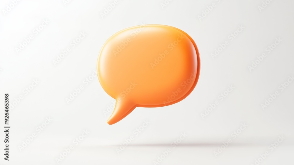 3D single icon of a speech bubble with AI-themed design, symbolizing intelligent chat and modern communication, isolated on a white background