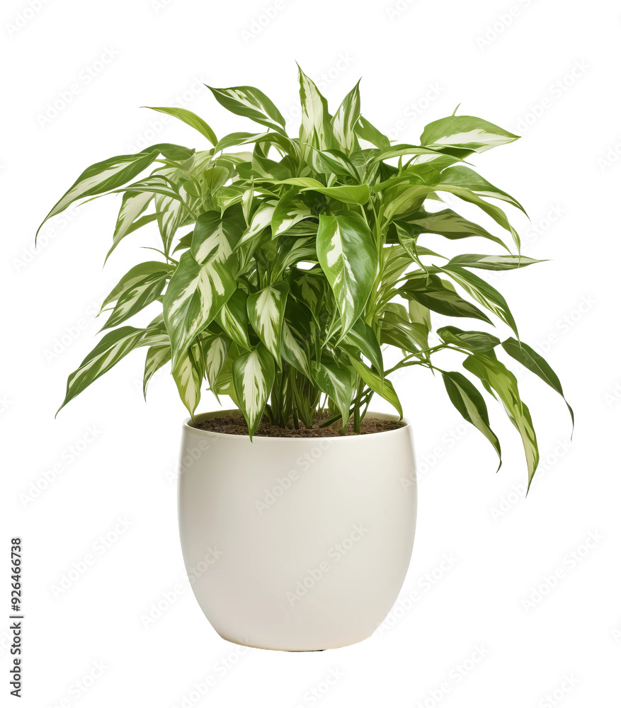 plant in a pot isolated on white background