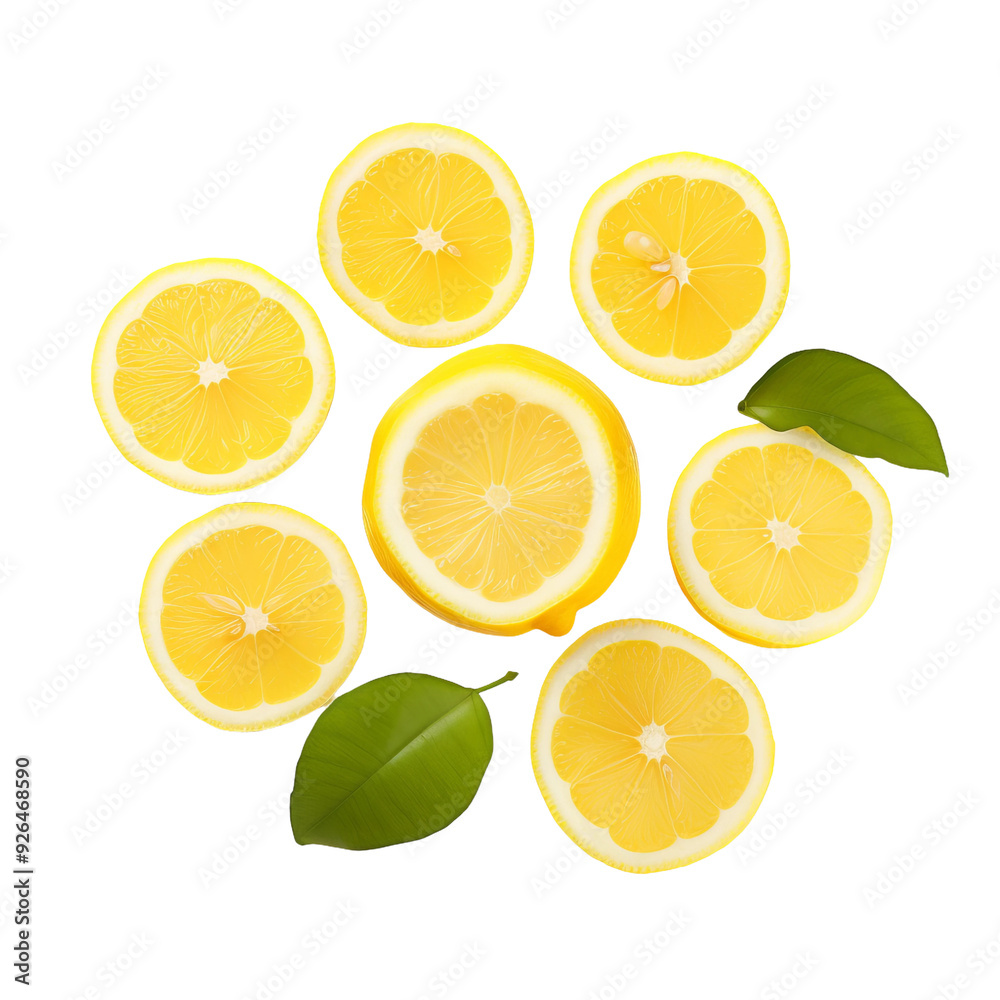 lemon slices isolated on white lemon slices isolated on white