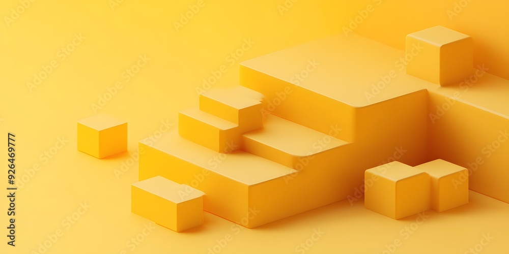Abstract Yellow Geometric Shapes Background Abstract Yellow Geometric Shapes Background