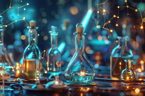 Magical laboratories where alchemists and scientists work side by side create potions that defy the laws of nature photo