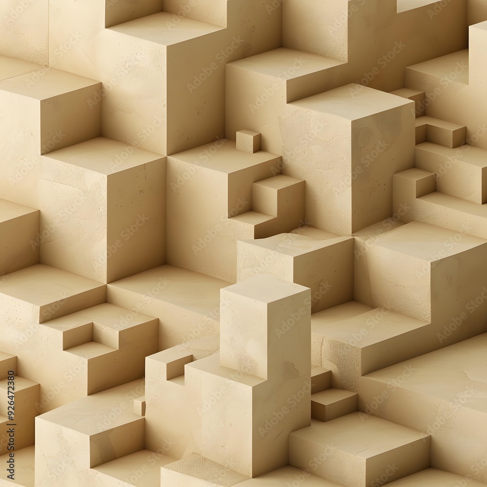 Abstract Beige Cube Background Texture Abstract Beige Cube Background Texture