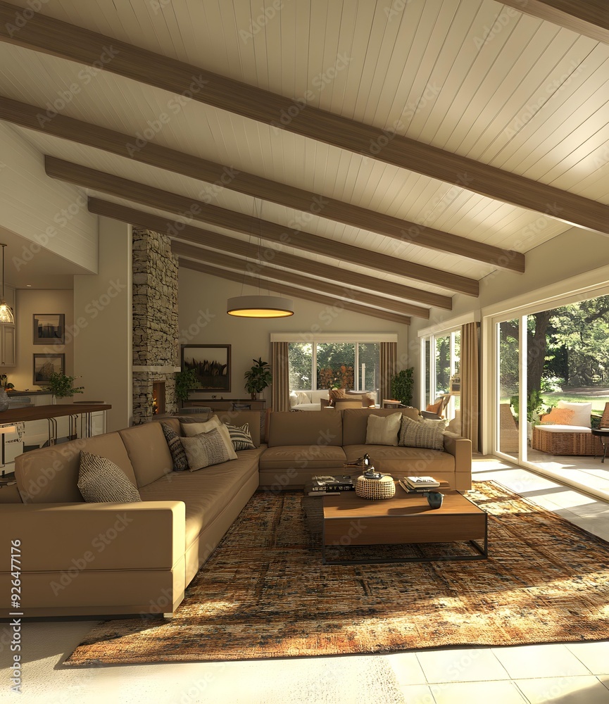 Modern Living Room Design with Rustic Elements Modern Living Room Design with Rustic Elements