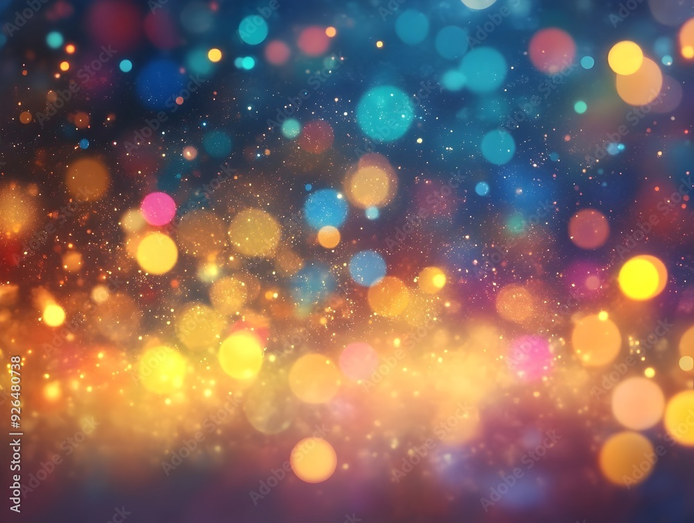 Festive Glow Abstract Background with Bokeh Lights for New Year's Eve Festive Glow Abstract Background with Bokeh Lights for New Year's Eve