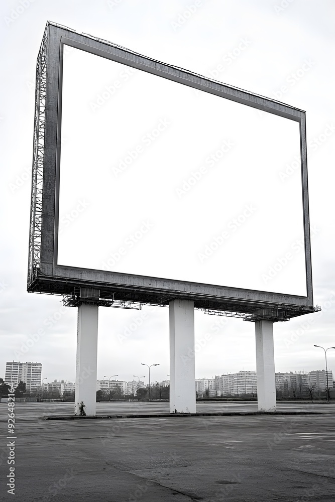 Fototapeta premium Blank Billboard In Urban Setting
