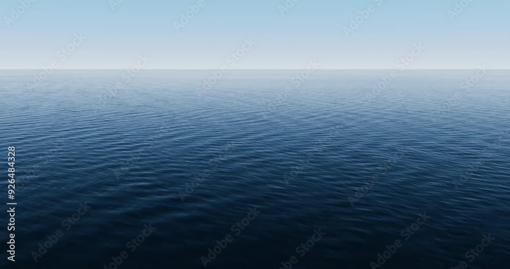 Wave sea beach and blue sky abstract background. Nature and summer concept. 3d render.	