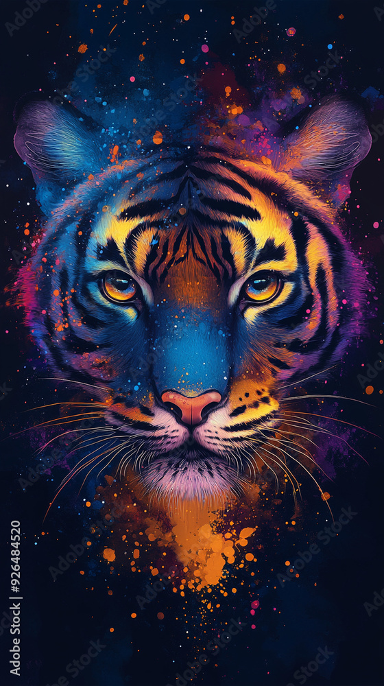 Fototapeta premium colorful tiger