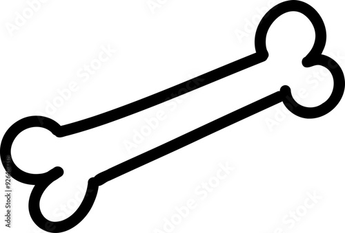 Hand Drawn Doodle Bone Outline