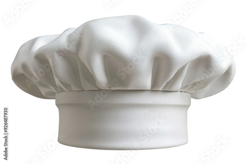 White chef hat with cooking utensils on a white background