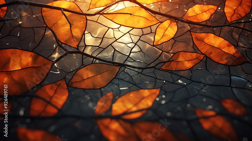 Wallpaper Mural Nature abstract autumn illustration leaf season Torontodigital.ca