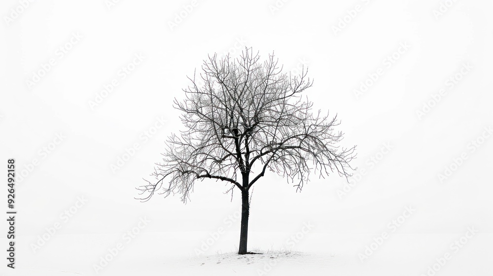 A minimalist white background with a spooky black tree silhouette. A minimalist white background with a spooky black tree silhouette.