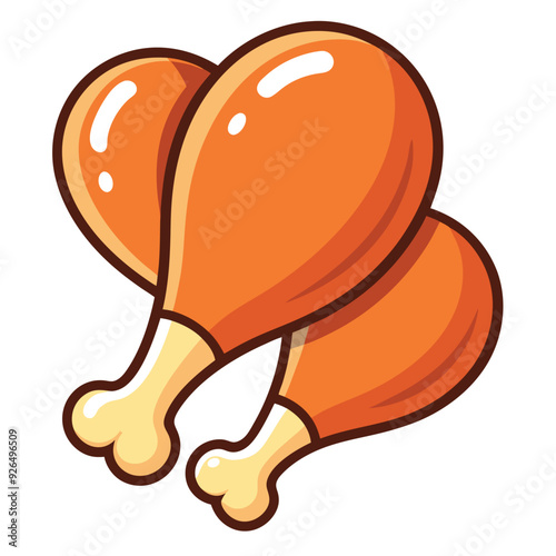 Savory Chicken Drumsticks Vector Design Illustration