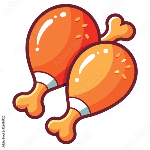 Savory Chicken Drumsticks Vector Design Illustration