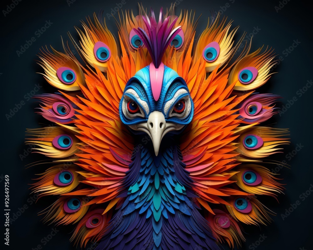 A cassowary kicking powerfully flat design top view woodland theme 3D render Triadic Color Scheme A cassowary kicking powerfully flat design top view woodland theme 3D render Triadic Color Scheme