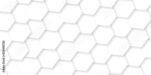  Abstract square digital grid pattern background with hexagons. modern hexagon polygonal technology vector. seamless bright white abstract honeycomb science digital texture background.