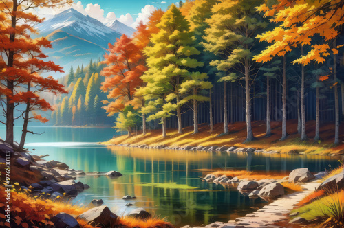 A house in the mountains. Autumn landscape.