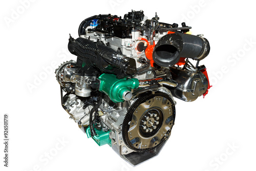 New car engine isolated full transparent PNG. photo